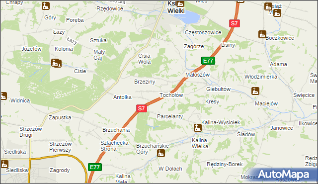 mapa Tochołów, Tochołów na mapie Targeo