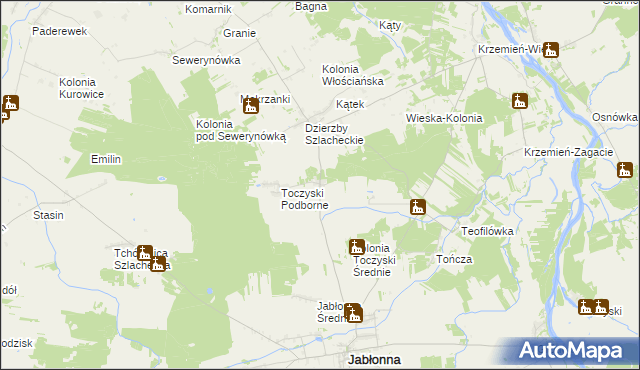mapa Toczyski Średnie, Toczyski Średnie na mapie Targeo