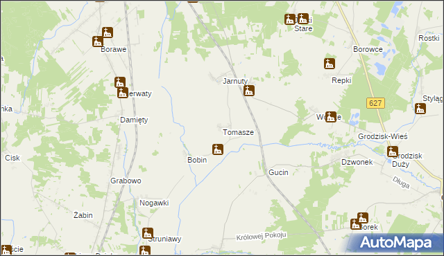 mapa Tomasze, Tomasze na mapie Targeo