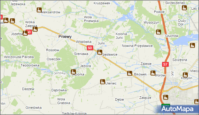mapa Tomaszówka gmina Pniewy, Tomaszówka gmina Pniewy na mapie Targeo