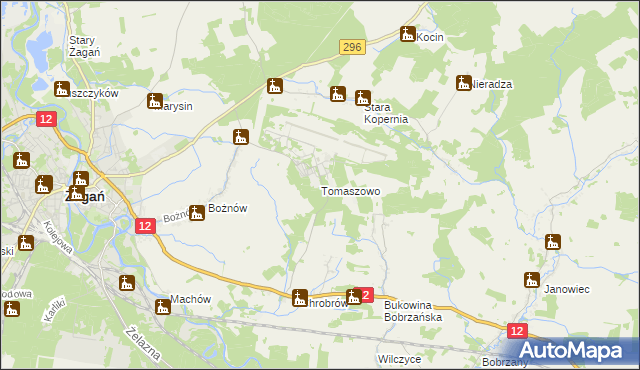 mapa Tomaszowo, Tomaszowo na mapie Targeo