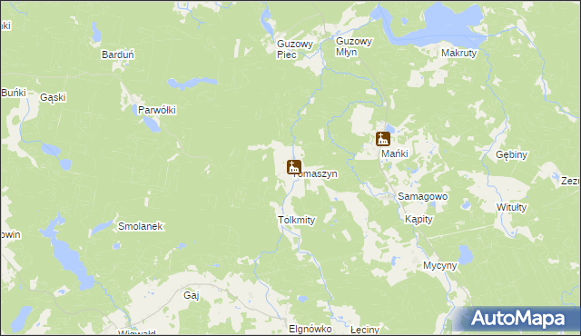 mapa Tomaszyn, Tomaszyn na mapie Targeo