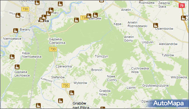 mapa Tomczyn, Tomczyn na mapie Targeo