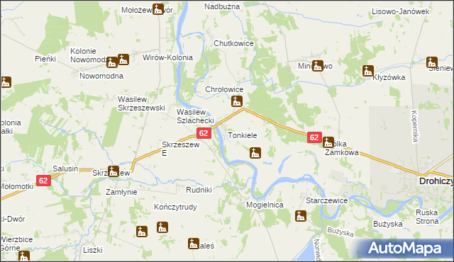 mapa Tonkiele, Tonkiele na mapie Targeo