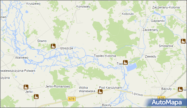 mapa Topilec-Kolonia, Topilec-Kolonia na mapie Targeo