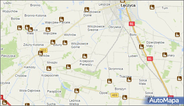 mapa Topola Katowa, Topola Katowa na mapie Targeo