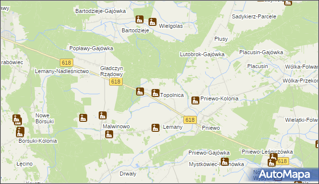 mapa Topolnica, Topolnica na mapie Targeo