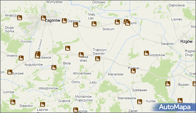 mapa Trąbczyn, Trąbczyn na mapie Targeo
