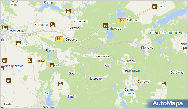 mapa Traczyska, Traczyska na mapie Targeo