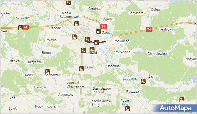 mapa Trakt Puszczański, Trakt Puszczański na mapie Targeo