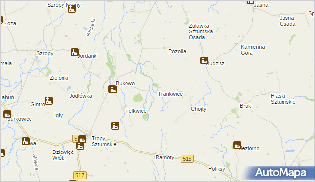 mapa Trankwice, Trankwice na mapie Targeo