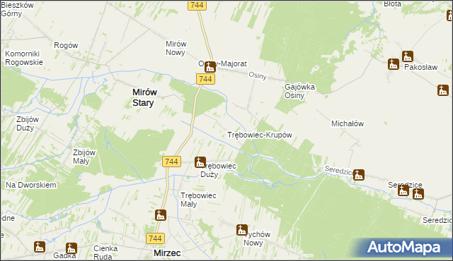 mapa Trębowiec-Krupów, Trębowiec-Krupów na mapie Targeo