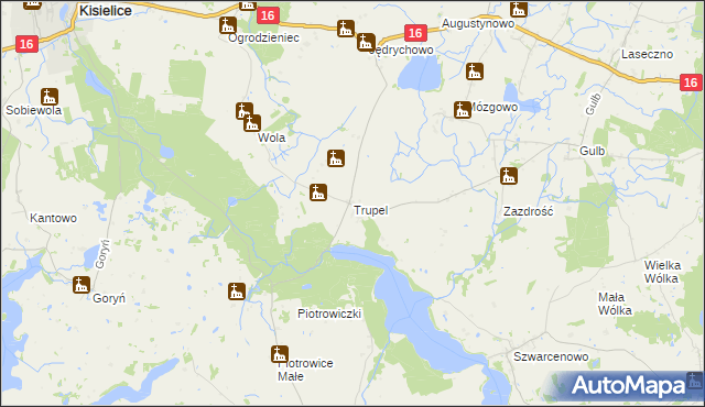 mapa Trupel, Trupel na mapie Targeo