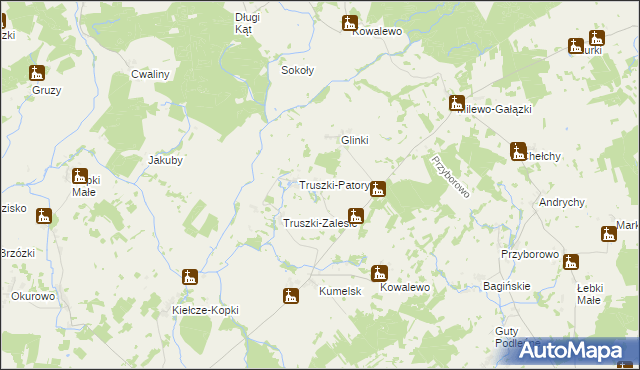 mapa Truszki-Kucze, Truszki-Kucze na mapie Targeo