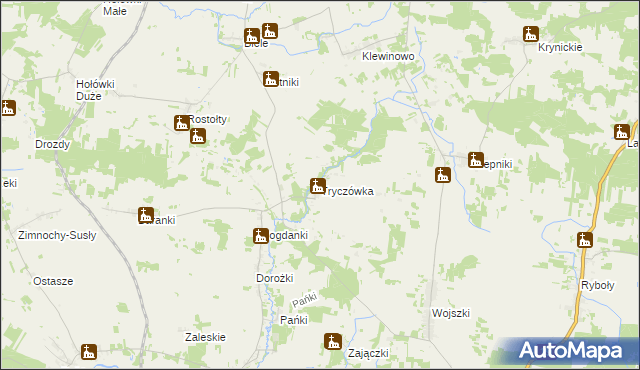 mapa Tryczówka, Tryczówka na mapie Targeo