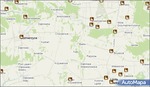 mapa Trzciniec gmina Sulmierzyce, Trzciniec gmina Sulmierzyce na mapie Targeo