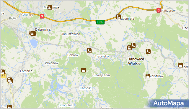 mapa Trzcińsko, Trzcińsko na mapie Targeo