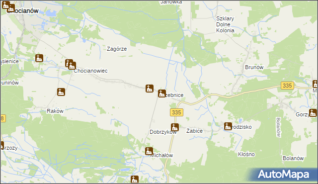 mapa Trzebnice, Trzebnice na mapie Targeo