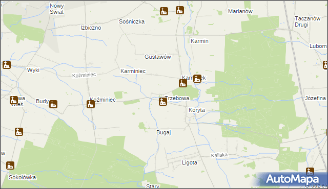 mapa Trzebowa, Trzebowa na mapie Targeo