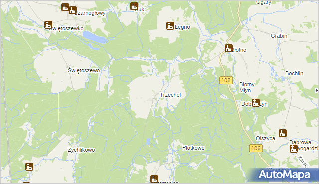 mapa Trzechel, Trzechel na mapie Targeo