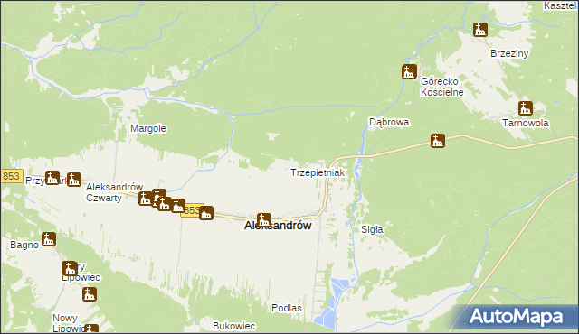 mapa Trzepietniak, Trzepietniak na mapie Targeo