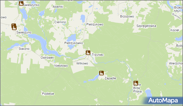 mapa Trzyniec, Trzyniec na mapie Targeo