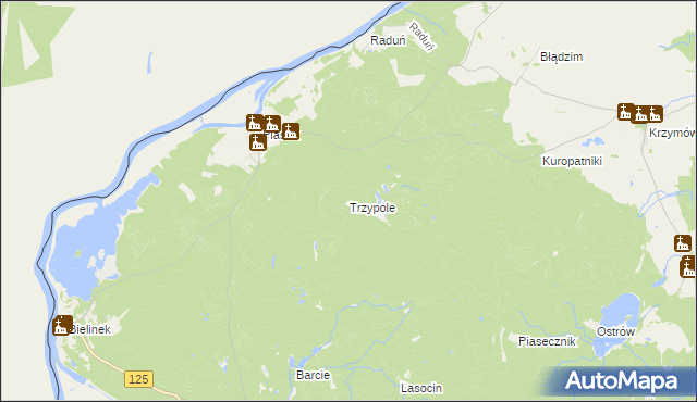 mapa Trzypole, Trzypole na mapie Targeo