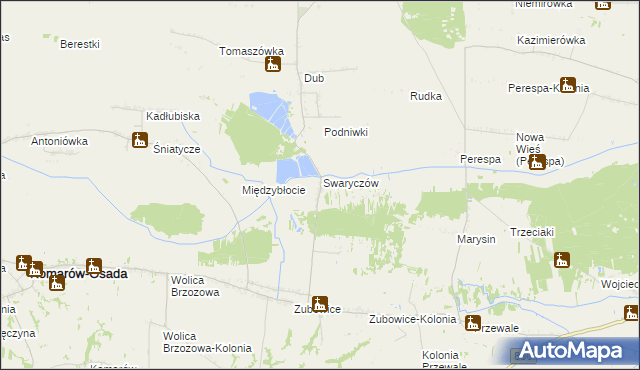 mapa Tuczapy gmina Komarów-Osada, Tuczapy gmina Komarów-Osada na mapie Targeo