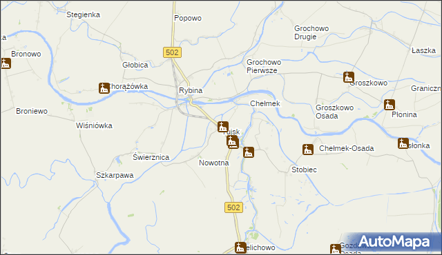 mapa Tujsk, Tujsk na mapie Targeo