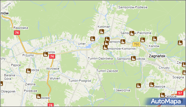 mapa Tumlin-Osowa, Tumlin-Osowa na mapie Targeo