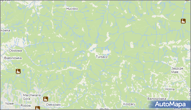 mapa Turbacz, Turbacz na mapie Targeo