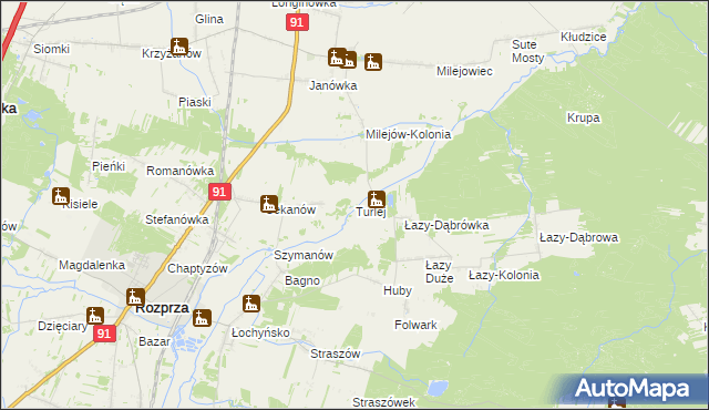 mapa Turlej, Turlej na mapie Targeo