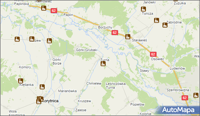 mapa Turna, Turna na mapie Targeo