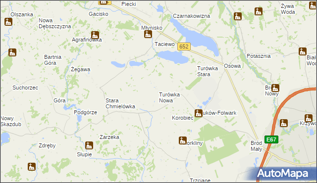 mapa Turówka Nowa, Turówka Nowa na mapie Targeo