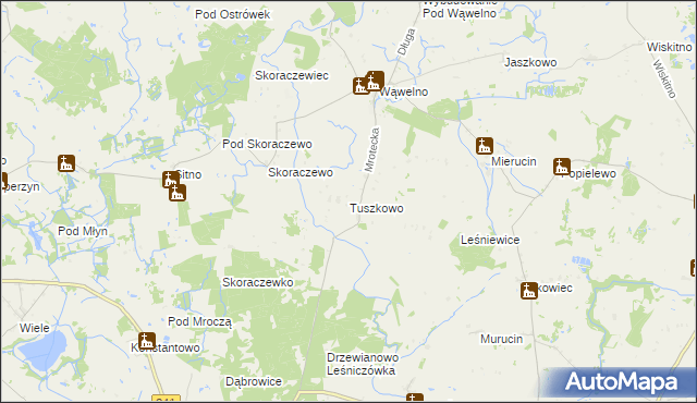 mapa Tuszkowo, Tuszkowo na mapie Targeo