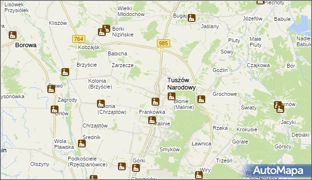 mapa Tuszów Mały, Tuszów Mały na mapie Targeo