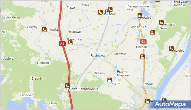 mapa Twarda Góra, Twarda Góra na mapie Targeo