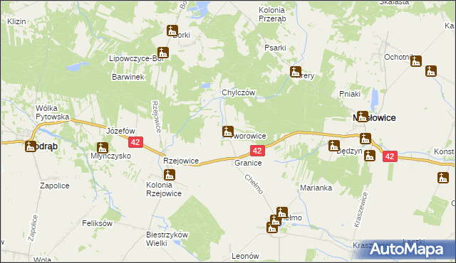 mapa Tworowice, Tworowice na mapie Targeo