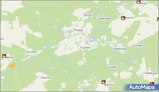 mapa Tyczewo, Tyczewo na mapie Targeo