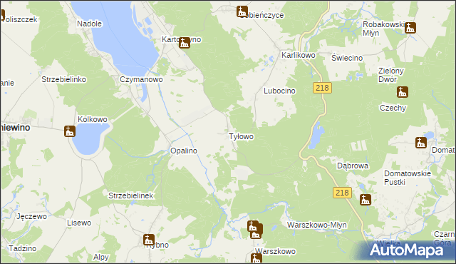 mapa Tyłowo, Tyłowo na mapie Targeo