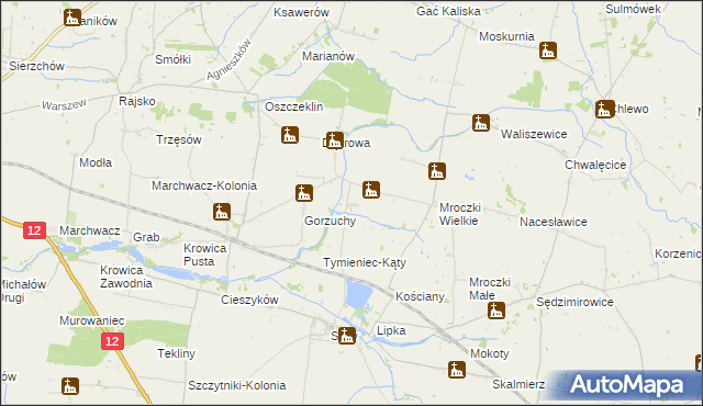 mapa Tymieniec, Tymieniec na mapie Targeo