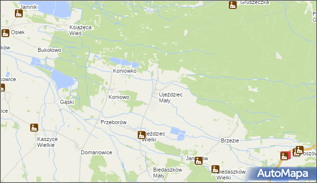 mapa Ujeździec Mały, Ujeździec Mały na mapie Targeo