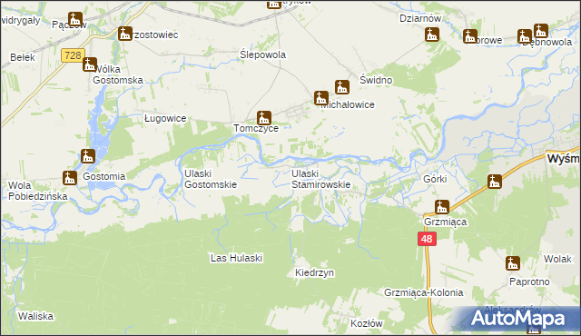 mapa Ulaski Stamirowskie, Ulaski Stamirowskie na mapie Targeo