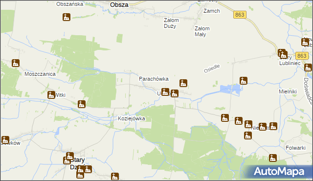 mapa Ułazów, Ułazów na mapie Targeo