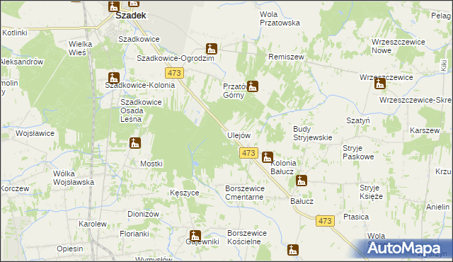 mapa Ulejów, Ulejów na mapie Targeo