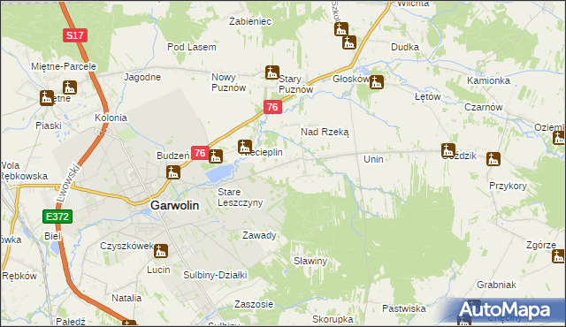 mapa Unin-Kolonia, Unin-Kolonia na mapie Targeo