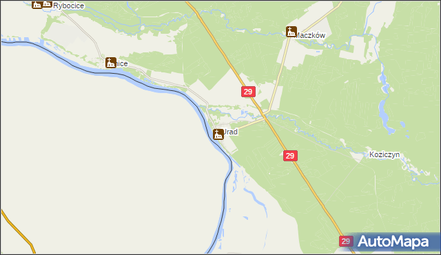 mapa Urad, Urad na mapie Targeo