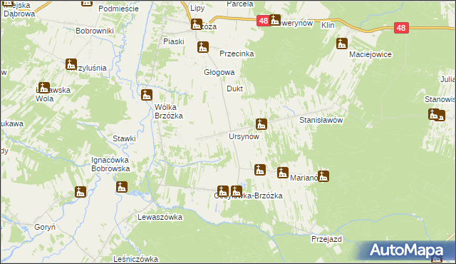 mapa Ursynów, Ursynów na mapie Targeo