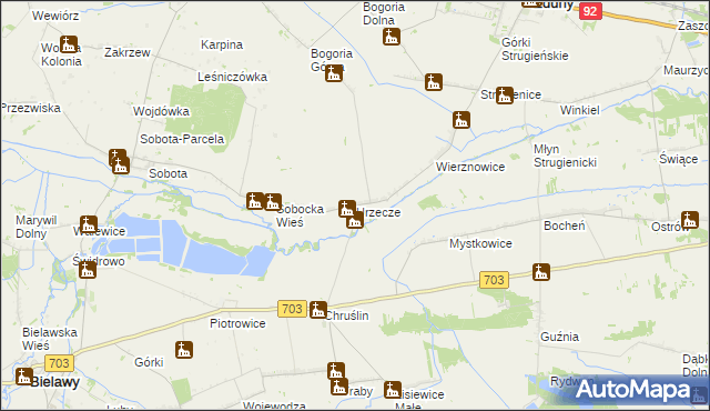 mapa Urzecze gmina Zduny, Urzecze gmina Zduny na mapie Targeo