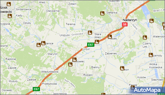 mapa Urzut, Urzut na mapie Targeo